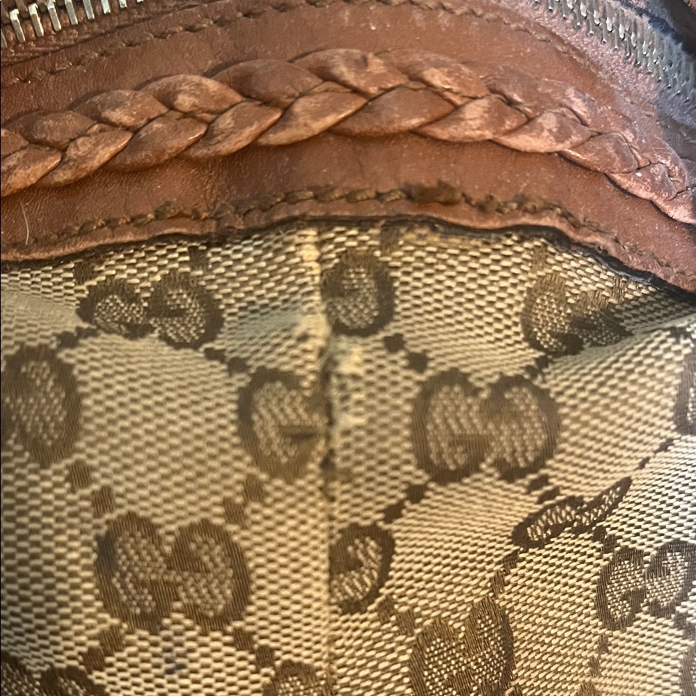 Authentic Gucci Monogram Satchel - Picture 8 of 13